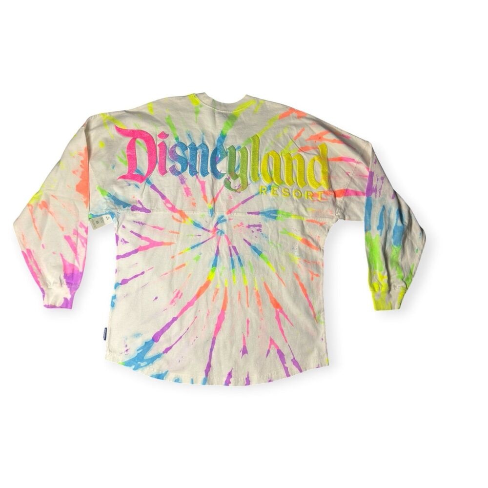 Disney Spirit Jersey Tie Dye Size Medium Rainbow Splatter‎ Retro Y2K BNWT